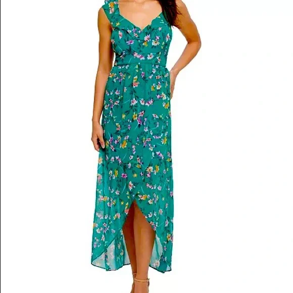 Guess | Dresses | Guess High Low Ruffle Floral Print Green Maxi Dress Size 4 | Poshmark Guess | Dresses | Guess High Low Ruffle Floral Print Green Maxi Dress Size 4 | Poshmark
